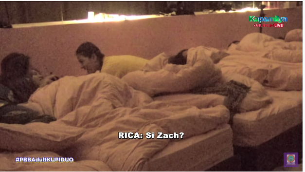 PBBabscbn's tweet photo. Si Seham, ikinwento kina Isabel at Rica an crush nito si Zach #PBBAdultKUPIDUO https://t.co/5NX9QqzmsB
