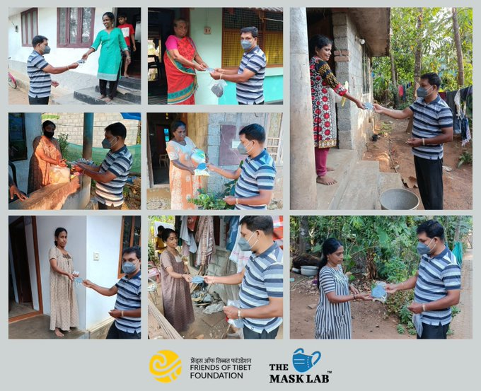 TibetHeritage's tweet image. #SpreadingMasks: A Sevabharathi volunteer distributes free N95 facemasks at Amballur, Thrissur, Kerala on the behalf of The Mask Lab + Friends of Tibet Foundation. More about Project Spreading Masks: friendsoftibet.org/spreadingmasks/