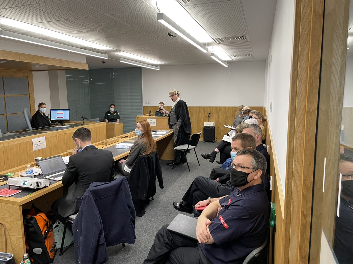 Multi-professional inquiry #simulation underway at #uwe law courts this morning.