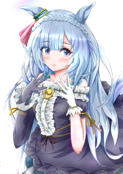#ウマ娘 
#メジロアルダン 
#イラスト 
メジロアルダンさん出走です。
えっ、私の出番ですか?✨ 