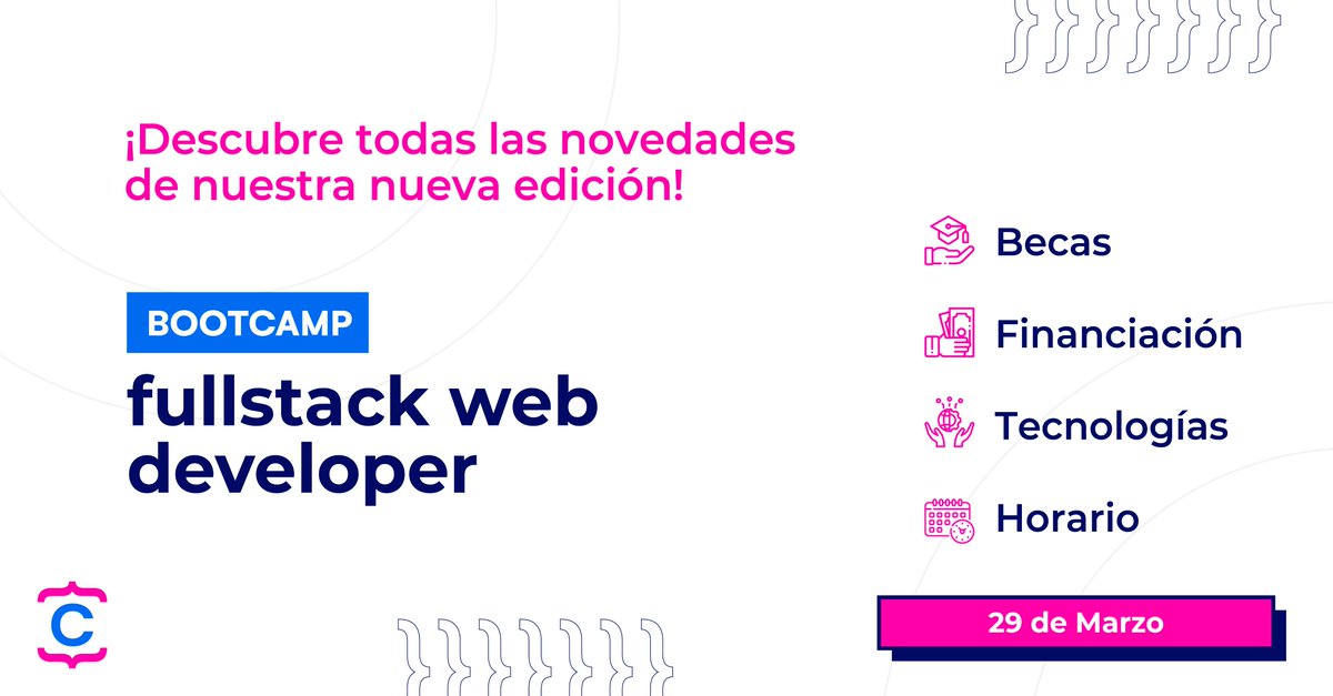 CodeHouseLearn's tweet photo. [#Reprogramación completa] 

¿Quieres conocer las novedades? 🤔

👩‍💻 Nuevas especializaciones dentro de nuestro #BootcampFullstack

👨‍💻 Becas de #trabajo aseguradas y remuneradas para nuestros CodeHousers

👨‍💻 Las mejores #becas y #descuentos

👉 https://t.co/MzlotjWmWW https://t.co/mZr5buN44F