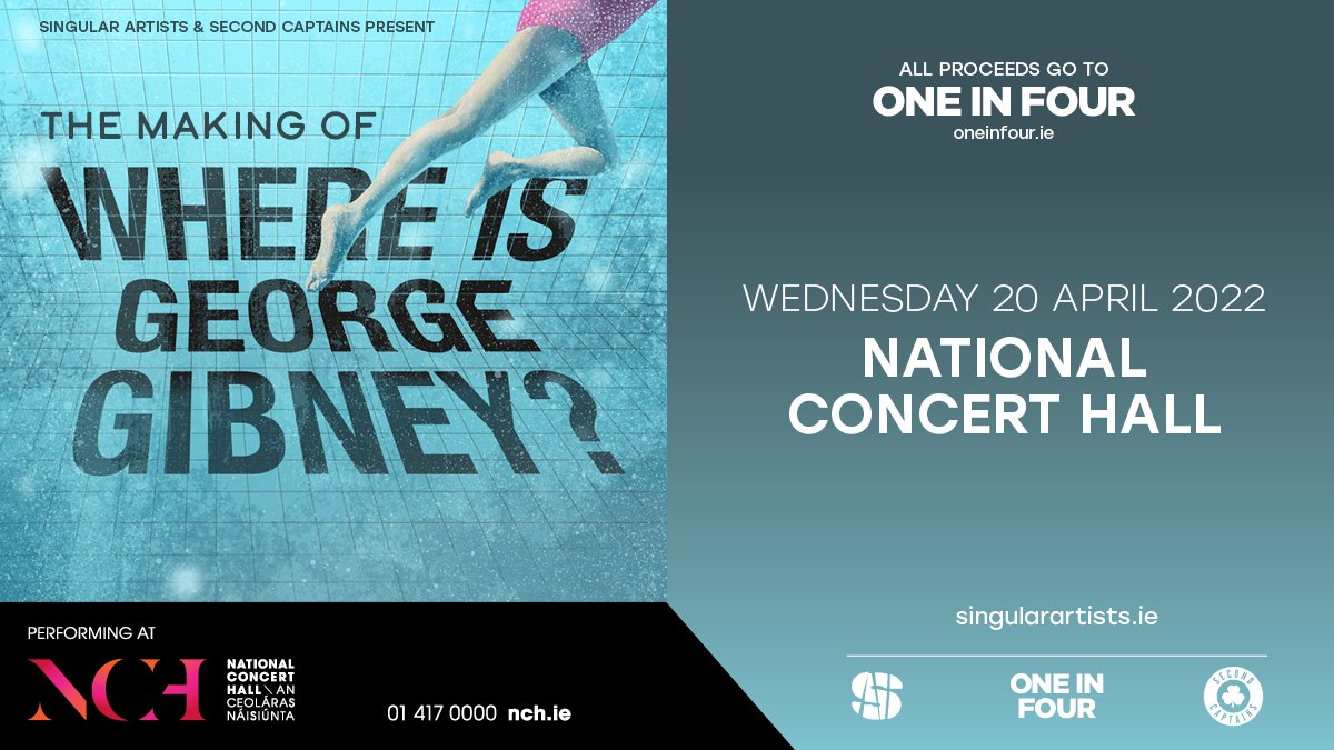 The Making of 'Where is George Gibney?' will take place at the <a href="/NCH_Music/">National Concert Hall</a> on April 20th for ONE NIGHT ONLY. 

The night will feature the makers &amp; contributors of one of the most popular podcasts of recent years &amp; all proceeds will go to <a href="/oneinfourirish/">One in Four</a>.

🎟️On sale Thurs at 10am💙