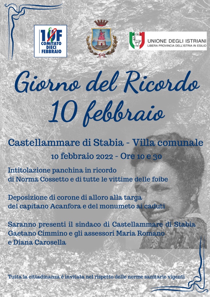 📢 10 FEBBRAIO: GIORNO DEL RICORDO

facebook.com/castellammared…

#CastellammarediStabia #Castellammare #Stabia #GaetanoCimmino #GaetanoCimminosindaco #10febbraio #GiornodelRicordo <a href="/GDF/">Guardia di Finanza</a>