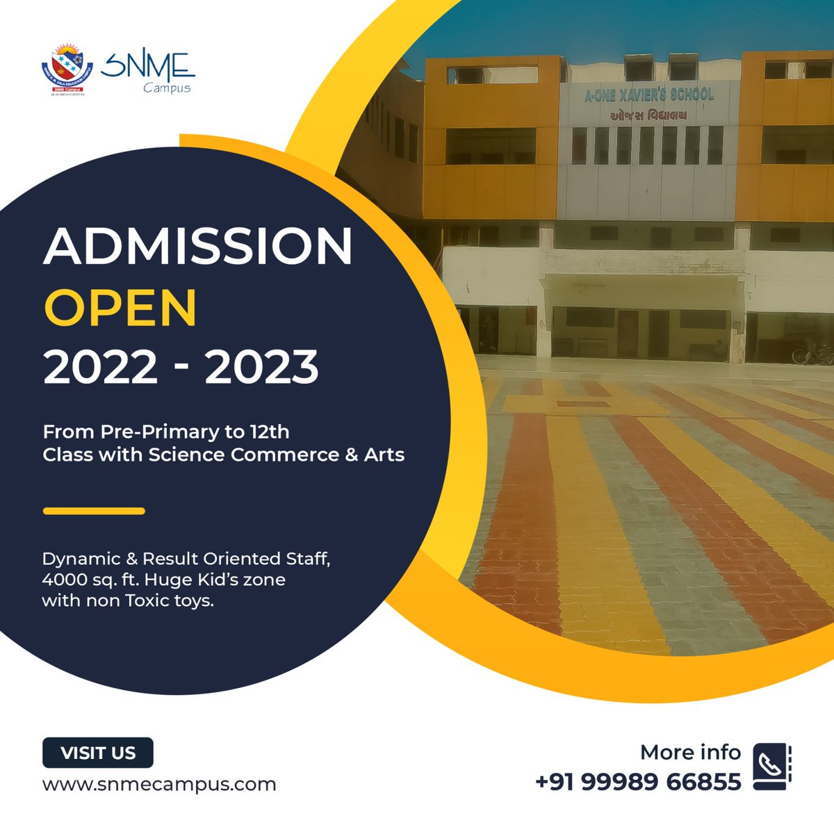 ADMISSION OPEN ⁠
For 2022-23 ⁠
⁠
Pre-Primary to 12th (Science, Commerce & Arts)

Enroll now and experience fun learning.⁠

A-One Xavier's school⁠
SNME Campus⁠
.⁠
.⁠
.⁠
#snmecampus #aonexavierschool #topschools #ahmedabad #ahmedabadschools #enrollnow #admissionsopen2022