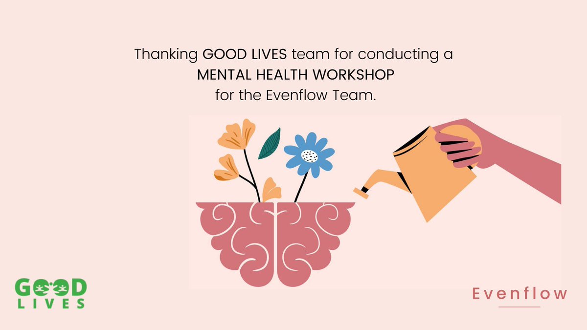 Puja Roy, @goodlives4 spoke about the essence of mental well-being and how to maintain an optimum work-life balance. She led the team at Evenflow through guided imagery therapy, which brought a sense of a calm amidst the mid-week blues. 

Thankful to the team at GoodLives :) https://t.co/IwSdE1wgBU