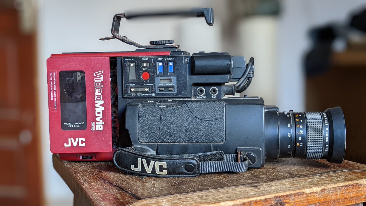 The first all-in-one VHS-C camcoder. The 1984 JVC GR - CU1