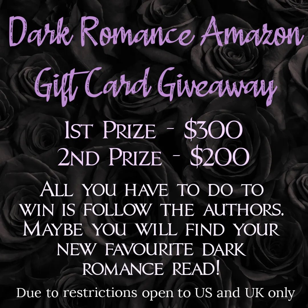 🖤 𝗗𝗮𝗿𝗸 𝗥𝗼𝗺𝗮𝗻𝗰𝗲 𝗔𝗺𝗮𝘇𝗼𝗻 𝗚𝗶𝘃𝗲𝗮𝘄𝗮𝘆!
All you have to do to enter is support the authors! Good luck to you all!
𝗘𝗻𝘁𝗲𝗿 𝗵𝗲𝗿𝗲  ➡️ [bit.ly/FebBookbubGive…](bit.ly/FebBookbubGive…)
#darkromance #emmalunaauthor #samshafferpa #authorsoftiktok