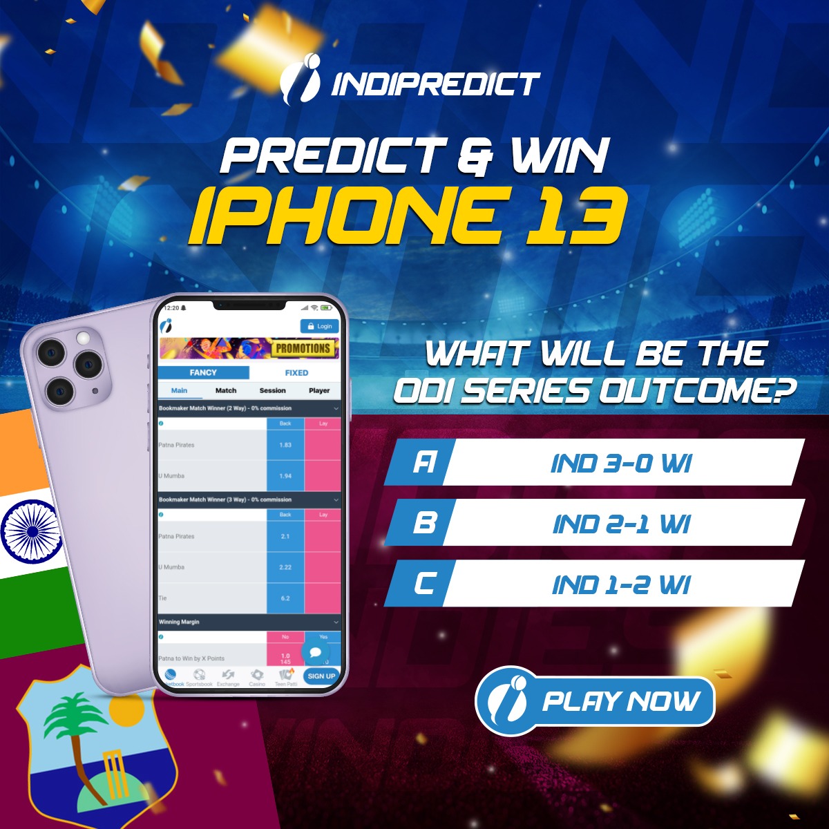 indibetofficial's tweet photo. CONTEST ALERT 🚨

How to enter?

👉 Predict the series outcome
👉 Mention 3 friends
👉 Follow @indibetofficial
.
.
.
#cricket #CricketTwitter #india #westindies #odi #contestalert #sports #indibet https://t.co/o2LdgUpYIb