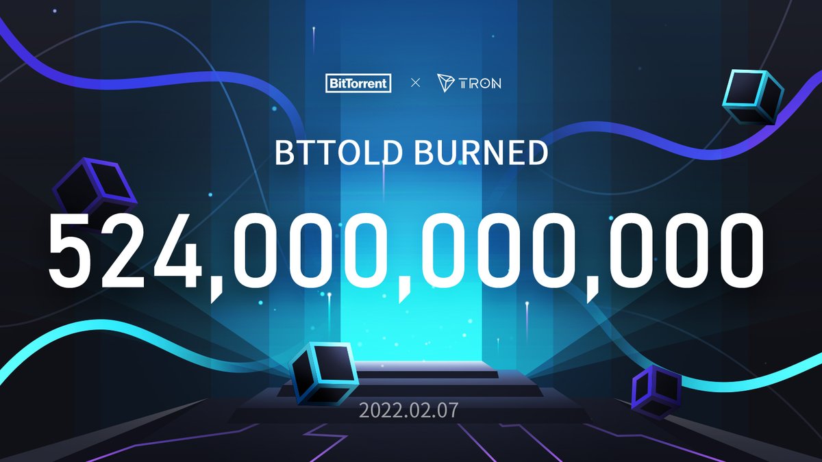 🔥52.9% of 990 Billion #BTTOLD now burned!
 
💠With #BitTorrentChain (#BTTC) and the #BTT redenomination plan launched, the community participated in the #BTT redenomination plan and burned 524,668,104,338 #BTTOLD
 
👇How to Swap #BTTOLD: medium.com/@BitTorrent/tu…