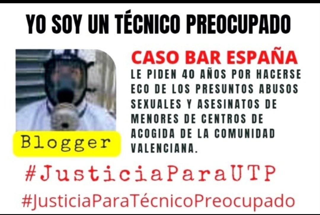 Buenos días amigos 😊.
Como dice la canción del vídeo de apoyo a Tec:
"Yo soy igual a ti, tú eres igual a mi y es uno solo el amor"..
Por eso, si lo tocáis a él nos tocáis a TODOS.
 #YoSoyUnTecnicoPreocupado
#JusticiaParaUTP 
#BarEspana
Aquí el vídeo.
youtu.be/FaGYJhyxt-o