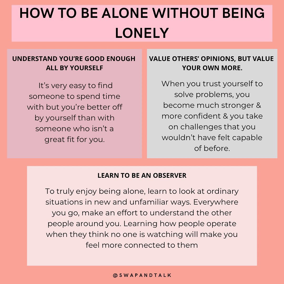 SwapandTalk's tweet photo. Being alone can be really powerful because it allows you to be with your thoughts and discover your own voice. It is in these moments  of solitude where you discover your true identity and means of expression. You are free from any interruptions or outside. 

#swapandtalk https://t.co/NPN23mULwK