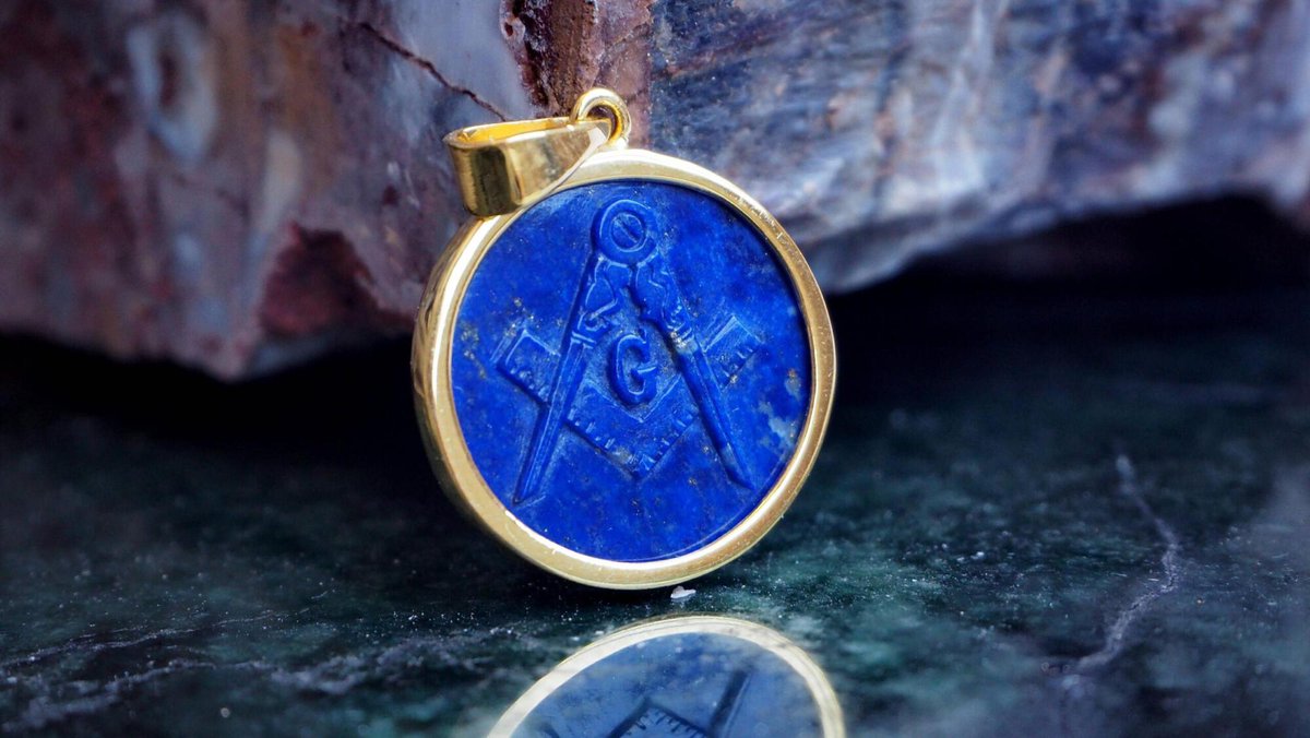 Regnas's tweet photo. Regnas - Masonic Pendant - Lapis - Gold Plated Sterling Silver - $199 - https://t.co/gt2pGO4bcs https://t.co/JAQF3FAqb1