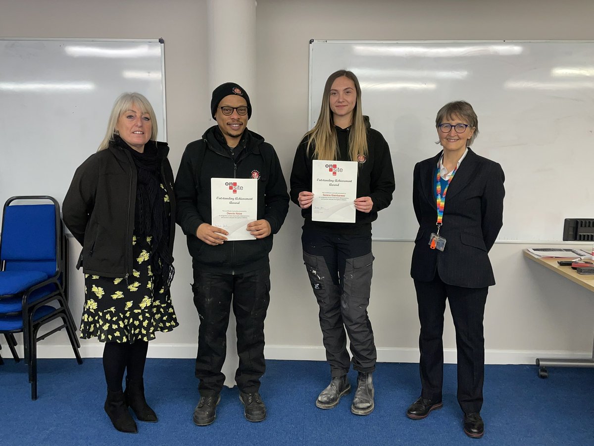 OnSiteBristol's tweet photo. First awards go to Serena and Dennis from Bristol City Councils Responsive Repairs Team. Both students completing a Gas Engineering apprenticeship and have made amazing progress and always put in 110% at work and college! Well done Serena and Dennis 👏🏼👏🏼 #NAW2022 https://t.co/1AqLDvowJ4