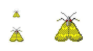 blami's tweet photo. I took weekend off... but here's my today's 32x32x4bpp #ico #icon #pixelart. Theme is #moth. @Pixel_Dailies #pixel_dailies #microangelo #bmp #win311 #win95 https://t.co/GaCcTOgSEL