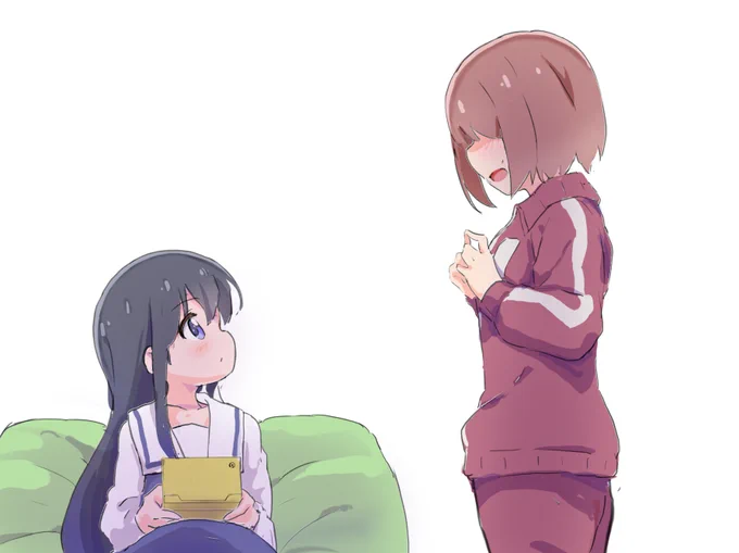 スローループこのシーン好きで見ながら描いてたのですが、わたてんのこのシーンも好きです 