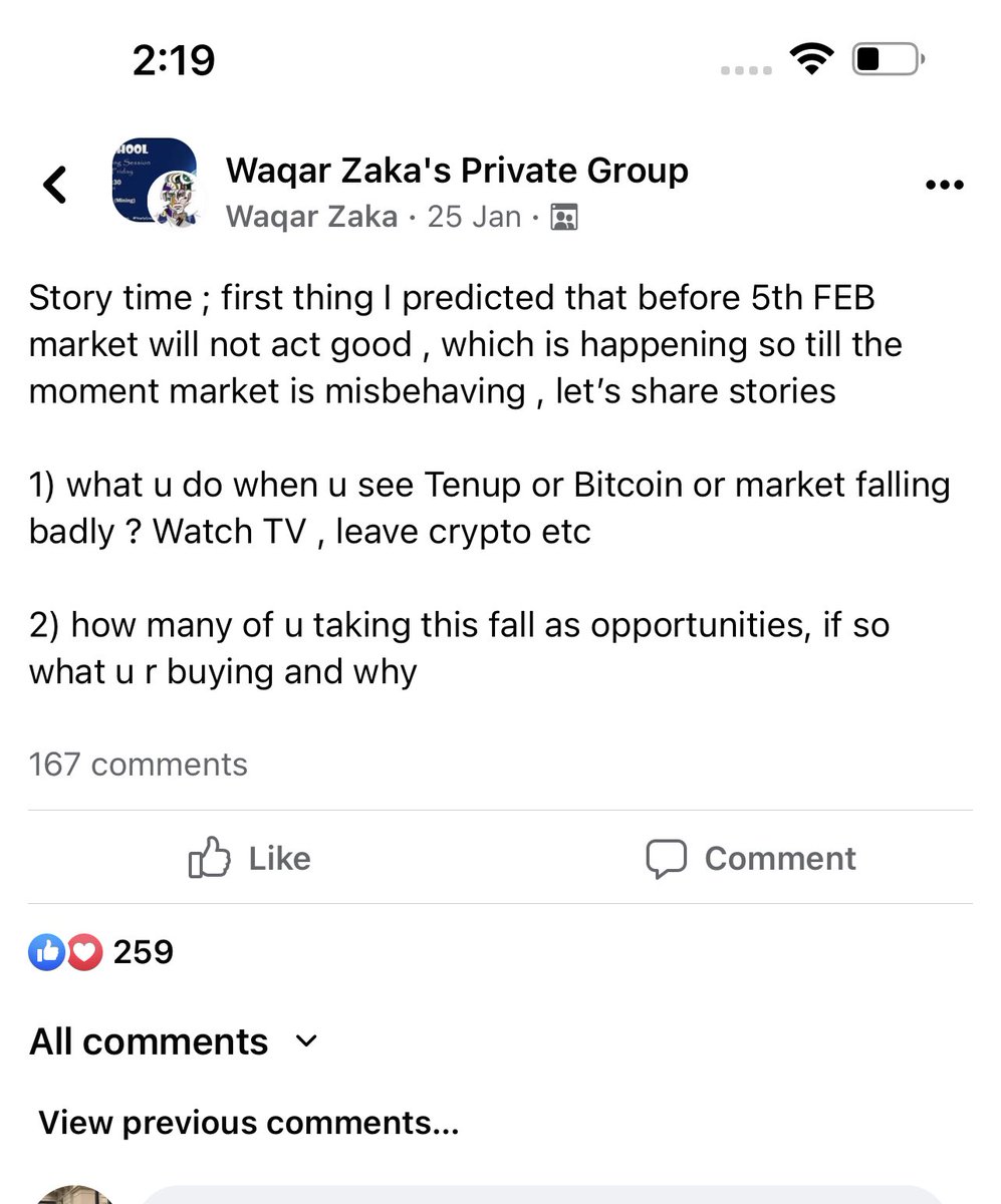 Alhamdulillah , posted this on 11th Jan 2022 when crypto started falling ,  a prediction that is playing out exactly on time , your crypto predictions  depends on your ability to research.