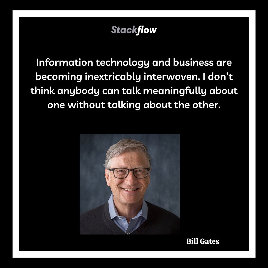 StackflowT's tweet image. Technology has an important relation with business. It provides a faster, convenient and more efficient way of meeting customer and business needs.
#stackflowtechnologies #technology #informationtechnology #business #successfulbusiness #monday #mondaymotivation