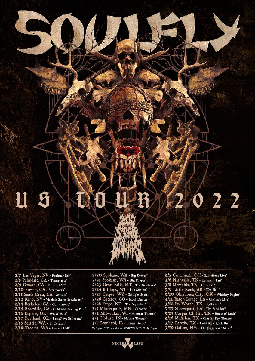 DinoCazares's tweet photo. At the @TheSoulflyTribe shows I will be signing anything FF related cd , vinyl ,titties etc… so come on out to the shows and wear your FF shirts https://t.co/7bmZ5DY1zA