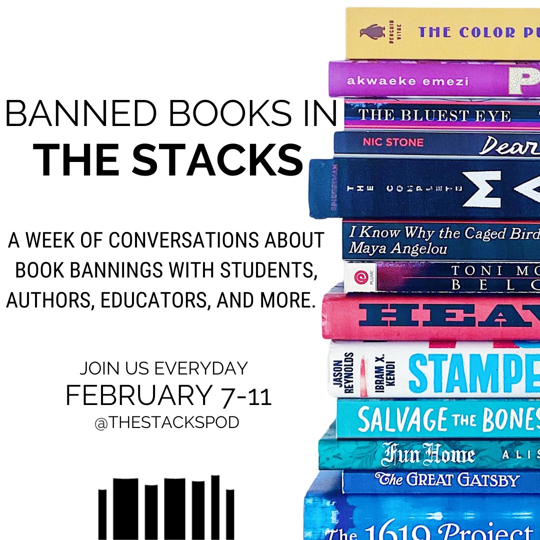 BANNED BOOKS IN THE STACKS
Everyday this week we’re dropping a new episode to hear from a variety of folks about what’s at stake in the recent wave of book bannnings. Please listen and spread the word.

podcasts.apple.com/us/podcast/the…