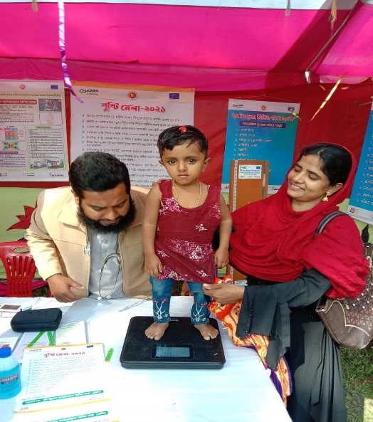 BdConcern's tweet photo. Nutrition Fair engaged community people, government service providers,civil society to increase services for #nutrition #health #WASH at coastal district.
Promoting awareness on #Nutrition, safe food production &amp; consumption for all @EUinBangladesh 
@ConcernUK @ConcernNI @Concern https://t.co/VmO7auElgH