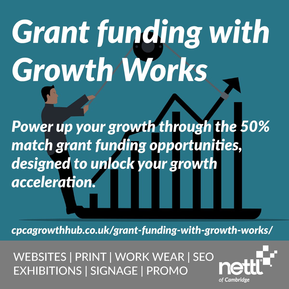Do you need investment to help your business scale? Grant funding with Growth Works is a fantastic scheme which multiple clients have benefitted from and we encourage to apply. They offer up to 50% match funding. <a href="/CPCAGrowthHub/">CPCA Growth Hub</a> 

#funding #growth #marketing