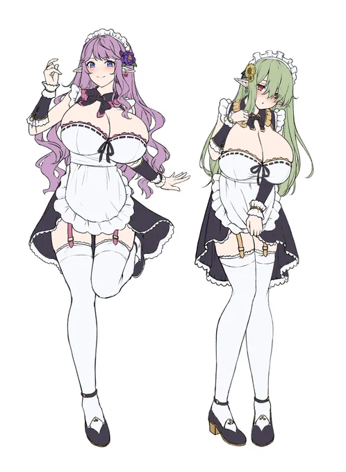 最近おっぱい星人の異世界転生シリーズ第二部のCG集を準備中☺️
こちらはメインキャラ爆乳妖精姉妹立ち絵のラフです!
https://t.co/ovj1h1JHWH 