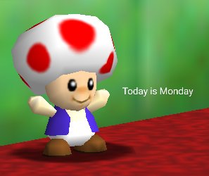 Toad reminding you what day of the week it is on Twitter: "Never gonna...