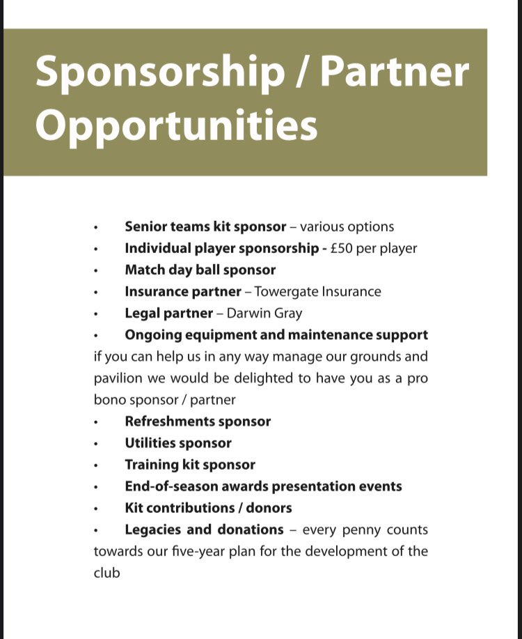 wh_cc's tweet photo. A reminder of our sponsorship opportunities for the 2022 season and beyond. Please pass on to anyone who may be interested. DM for any additional information https://t.co/gek8jbWzS9