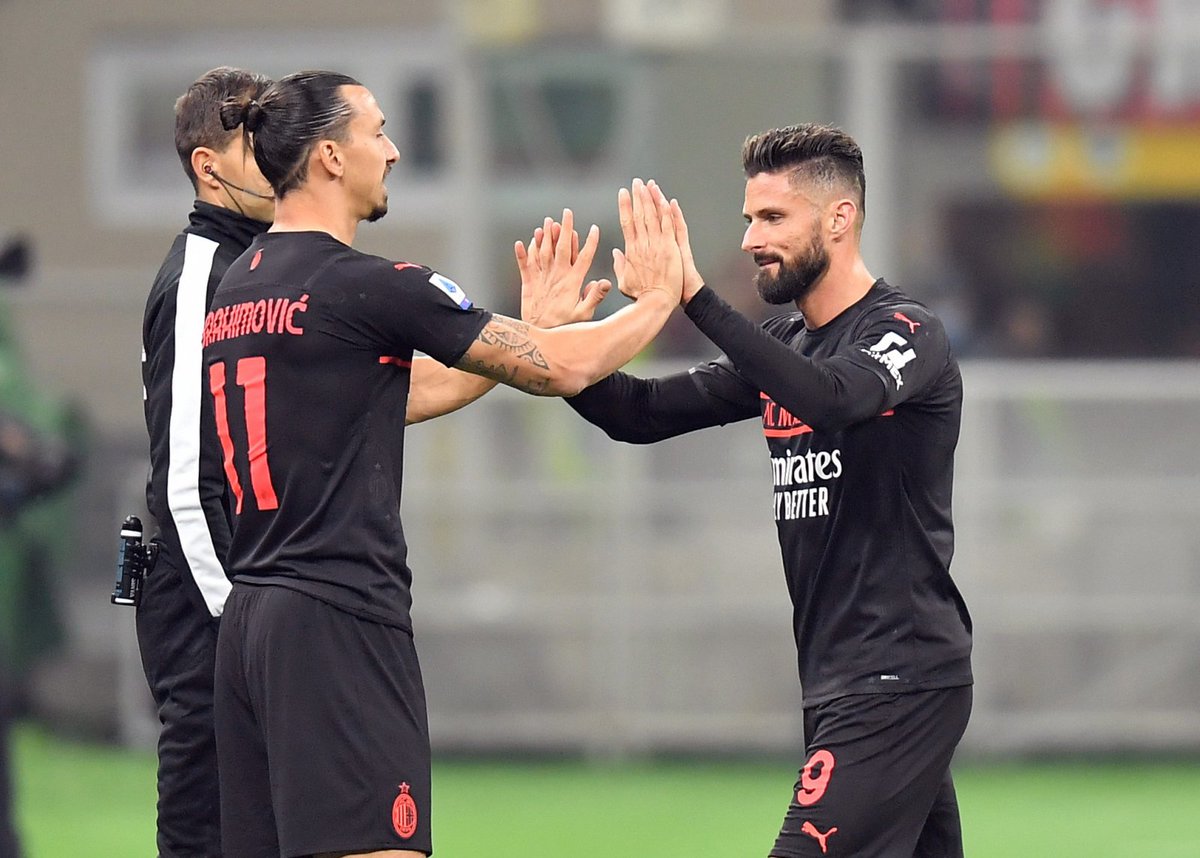 Kickest_it's tweet photo. 📊 @Ibra_official e @_OlivierGiroud_ hanno giocato insieme solo 116 minuti in Serie A. Ibrahimovic ha segnato sette reti, sei lontano da San Siro. Giroud ha segnato sette reti, tutte a San Siro. #Complementari https://t.co/JZvdlrhsNv