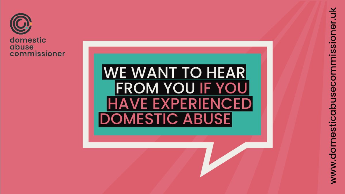 CommissionerDA's tweet photo. 📢Only 1 week to go to complete @CommissionerDA #DomesticAbuse survivors survey. Deadline is Feb 14th at 11.59. 

Your voice counts. You can help us to shape services + end 'postcode lottery'.

Survey is for anyone 16+ in England/Wales. Pls share

Survey: https://t.co/9pSv8NmCNT https://t.co/Q1AxAtOdMp