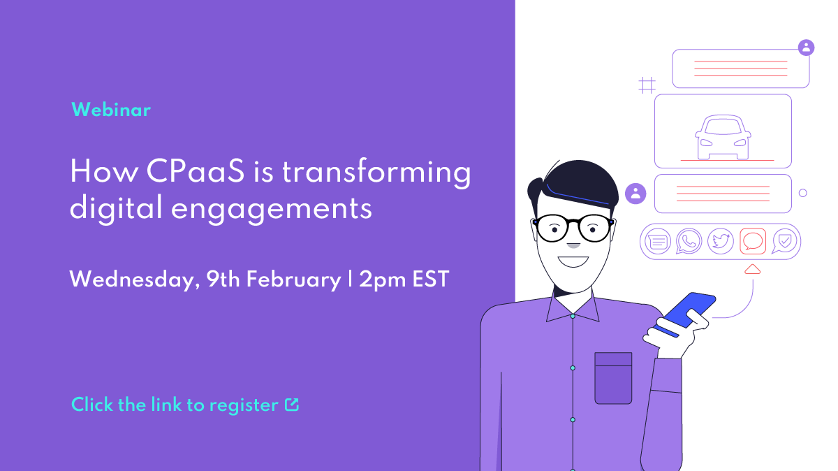 webex_cpaas's tweet photo. Join us this Wednesday for our latest webinar in partnership with Enterprise Connect to learn how businesses are turning to CPaaS to transform digital engagements and better connect with today’s customers. 
Register here: https://t.co/rUok0AiLDU

#EnterpriseCPaaS #Webinar #CX https://t.co/rLwtOSqTCP