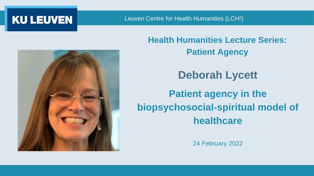 📢To all those interested in #healthhum #medhum: Join us on February 24th, online or in Leuven (4-5:30pm CET), for Deborah Lycett's Health Humanities Lecture on patient agency in thinking about (and treating) obesity. Register here: ghum.kuleuven.be/LCHH/copy_of_H…