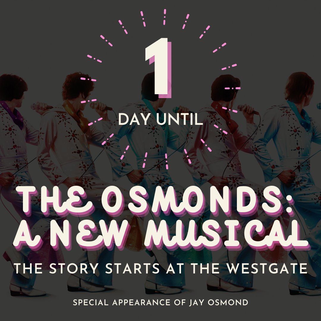 NewTheatreOx's tweet photo. ✨ 1 day until the exclusive performance of The Osmond cast at Leiden Square in Westgate, Oxford on Tue 8 Feb 1pm - 1.30pm! To get everyone ready, check out the latest video of the cast singing Crazy Horses! Book now see this new musical 22 - 26 Feb:
🎟️ https://t.co/IXlZUNwkuX https://t.co/tkXAKig9X3