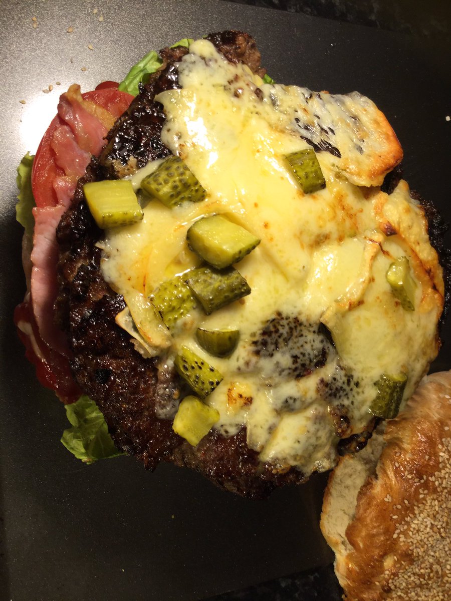 Did someone say #burgerOff? Ah I do believe it was Charles <a href="/thisfarmlife/">Charles Goadby</a> 😉 #grassfed #beef #whisky #flambe #sharingburger if #acdc did burgers what would be the vital statistics of this bad girl? #wholelottarosie #wholelottaburger #10inches #6inches