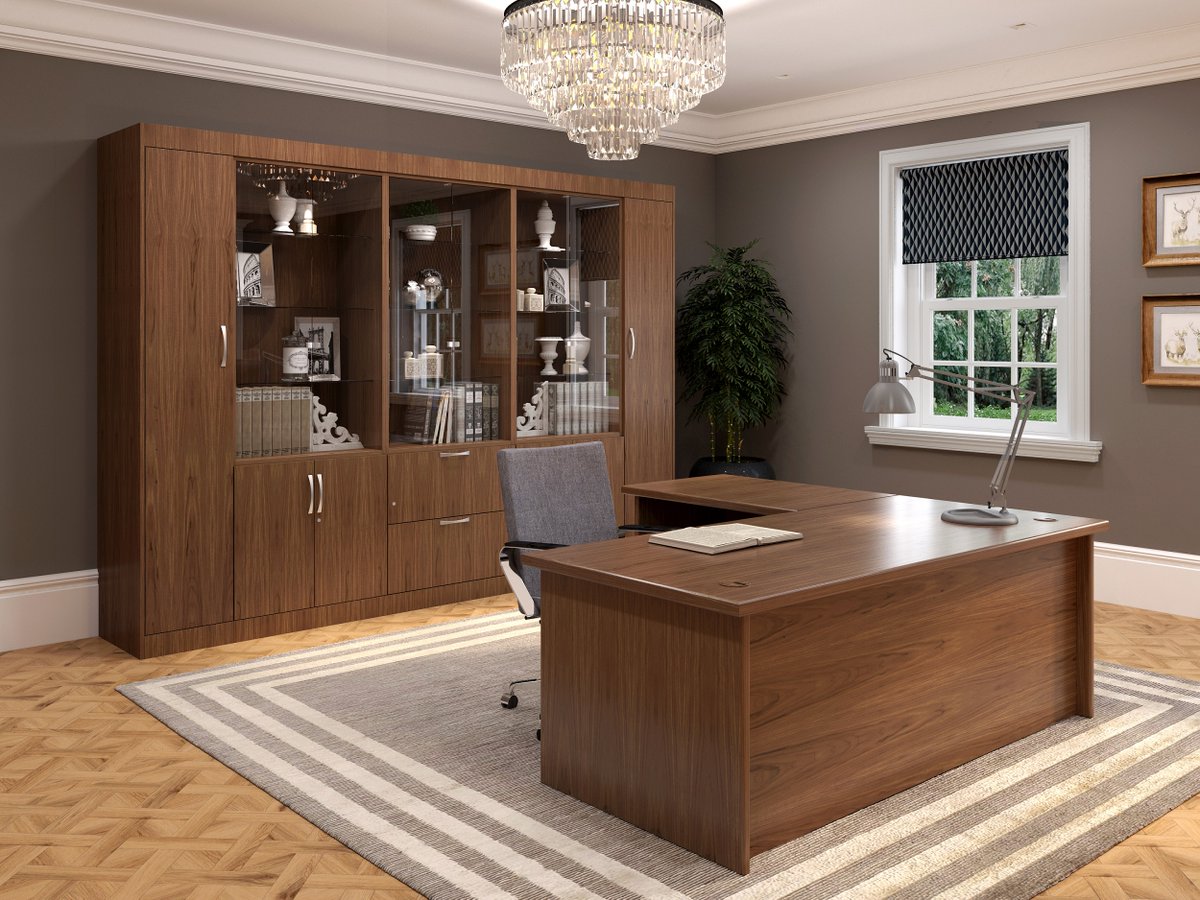 eborcraft's tweet photo. Delighted to have received an order from one of our dealers for a number of executive suites of our Minster executive furniture. Availavble with full depth or three quarter modesty panel finished in a choice of crown cut veneers https://t.co/RjkJZBXhUP
