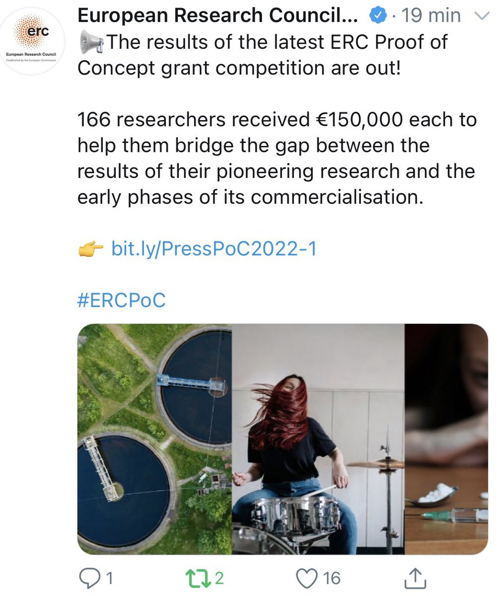 Excited to receive ERC Proof of concept funding! In this ERC-project we will further study MANF variant in pre-clinical models of ALS &amp; aiming to commercialize it. Ultimate goal is to translate results for benefit of ALS patients <a href="/ERC_Research/">European Research Council (ERC)</a> <a href="/helsinkiuni/">University of Helsinki</a> @UH_innovation #ftdk