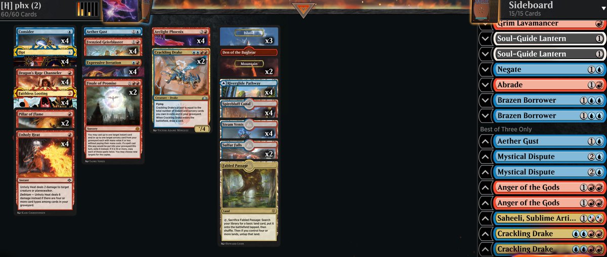 d0m89's tweet photo. For those interested, this is the historic Phoenix list I used yesterday to get my 7 wins for the New Capenna qualification. https://t.co/Xjv6knRPDh