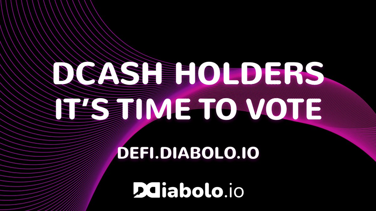DiaboloTrading's tweet image. #DCASH Holders, it's time to vote! 

The @DiaboloTrading  team would like to poll the community on the issue of listing the DCASH token.

👉Vote here : defi.diabolo.io/#/vote