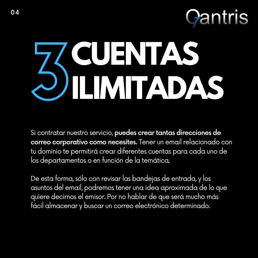 qantris's tweet photo. El Correo Corporativo es una dirección de correo electrónico que contiene el nombre comercial de una empresa; su nombre lo distingue de los correos electrónicos personales, que por lo general son gratis. https://t.co/tQ4pSH0znw
