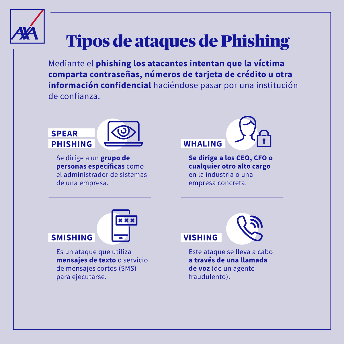 AXAContigo's tweet photo. Mañana es el #DíaInternetSeguro . Por este motivo, os adelantamos unos secretos para detectar cualquier tipo de ataque Phising 👩‍💻. https://t.co/I7lnin9Qjh