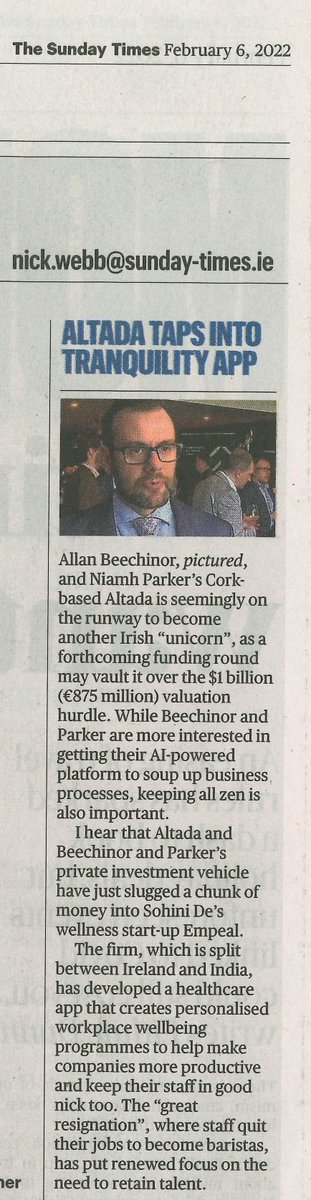 EmpealHealth's tweet image. Exciting times are ahead for both Empeal and @AltadaSolutions . What a great achievement! @sundaytimes
#digitalhealth #aiplatform #technologypartnership