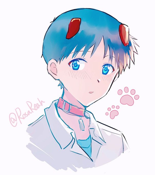 「blue hair interface headset」 illustration images(Latest)