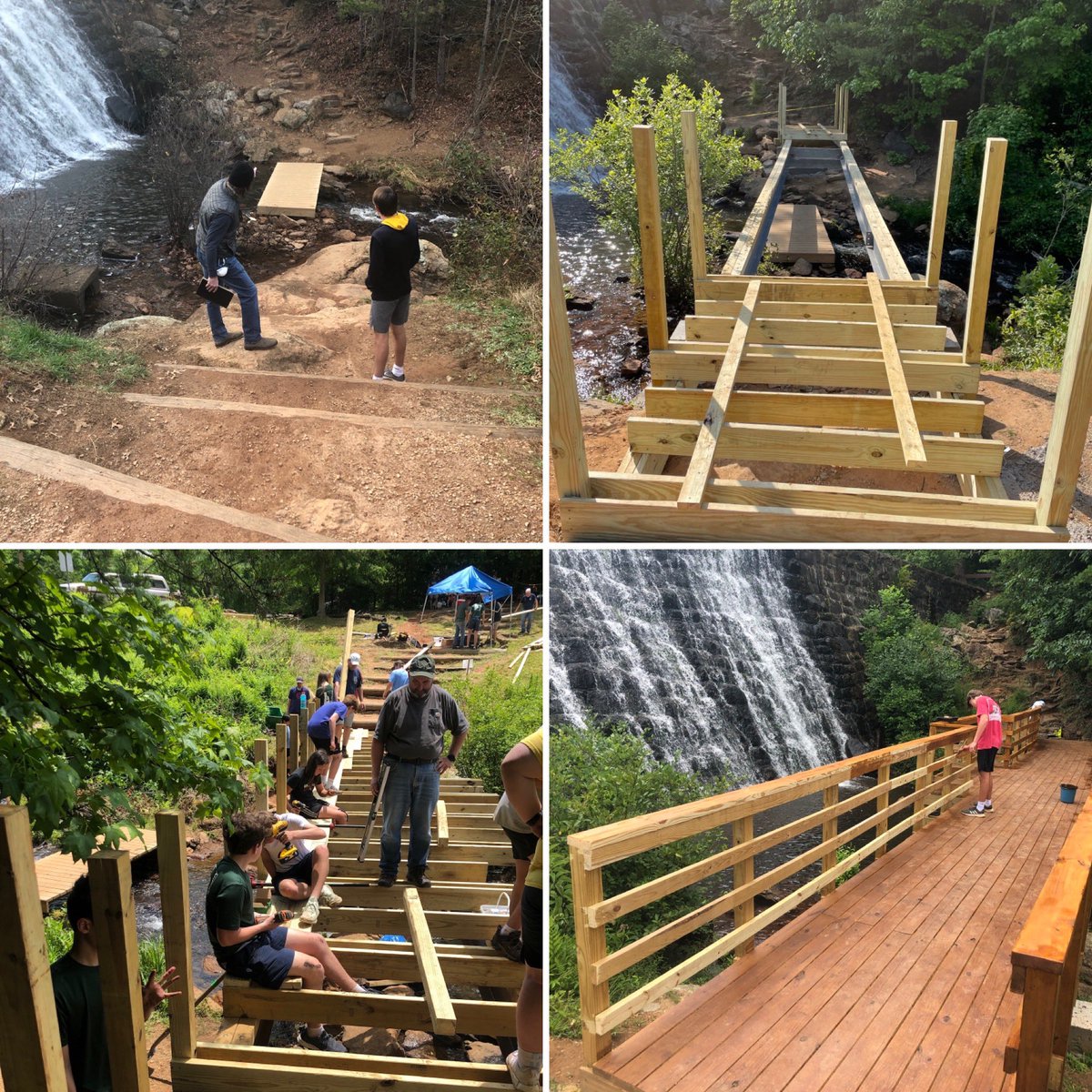 AmyRybergDoyle's tweet image. Troop 9 built that bridge!  

Next time you’re at Paris Mountain State Park tag a @boyscouts 

Proud of our Eagle Scout 🦅🦅