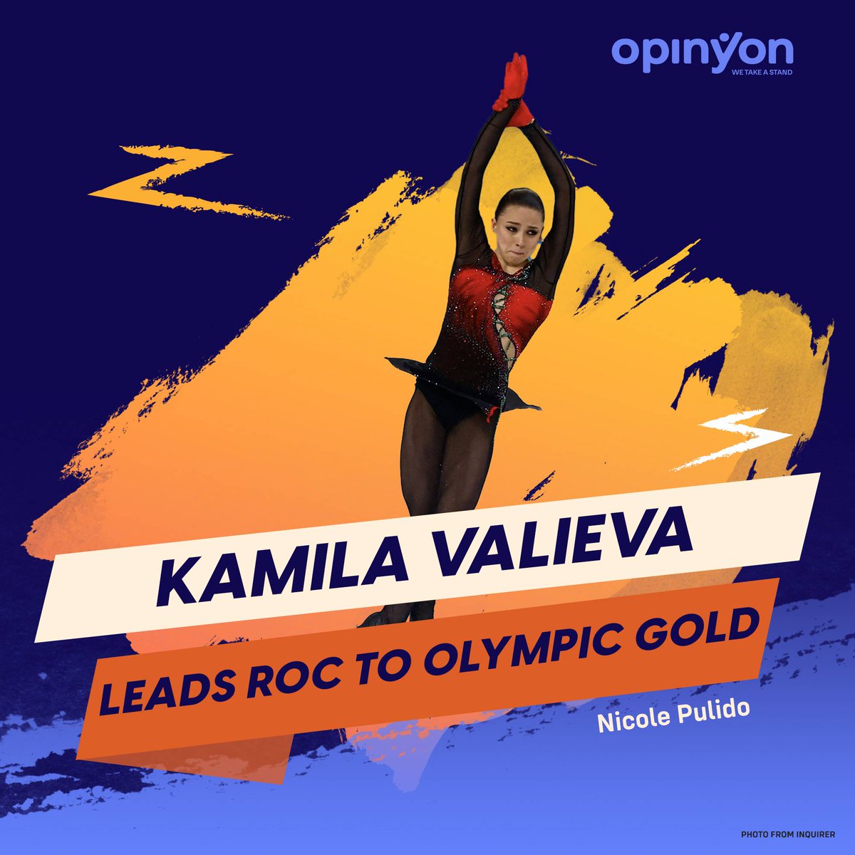 OpinYonNews's tweet photo. Kamila Valieva made history as she became the first woman to land a quadruple jump quad in the Olympics and only the fourth woman in the Olympics history to land a triple axel in the 2022 Beijing Winter Olympics.
#winterolympics #OpinYon #WeTakeAStand  

https://t.co/NtrhWJmjxw https://t.co/vS6H7ZbqY7