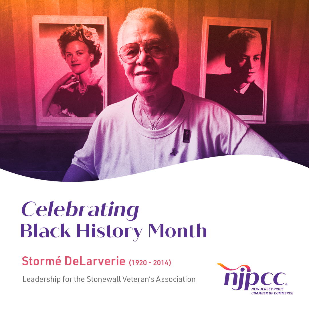 NJPrideChamber's tweet photo. A self-proclaimed biracial, butch #lesbian, #StormeDeLarverie was born in New Orleans, always a performer. She was a leader in the  #Stonewall VetsAssoc. [https://t.co/jvhYFnkoA2] #blackhistorymonth #lgbtnj  #lgbtbusiness #nglcc #njbusinessowners #njpcc #njpridechamber https://t.co/2ic3iisaj8