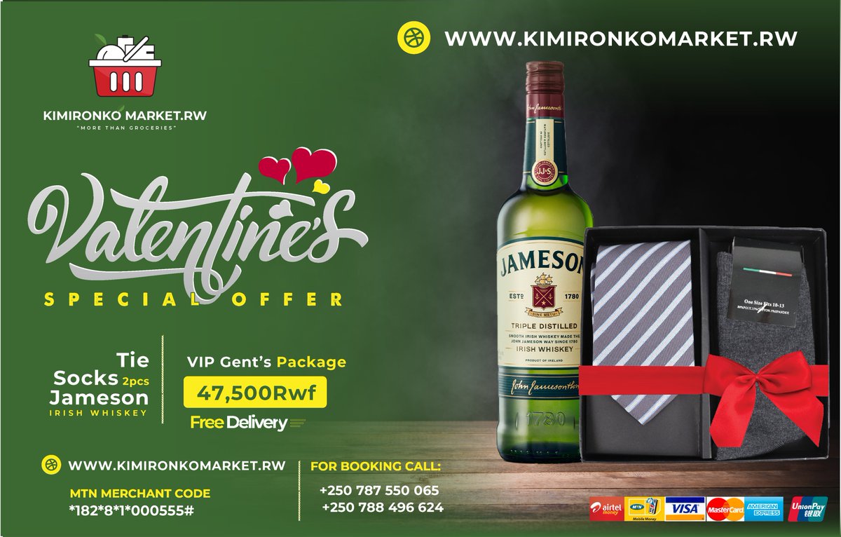 #RwOT 
Blessed is the Hand that Giveth..than the One that Taketh...." Ladies, here is a package to celebrate that Man that makes you Special.

Simply Click here 👇🏻
kimironkomarket.rw/product/vip-ge…

#Valentinesweek