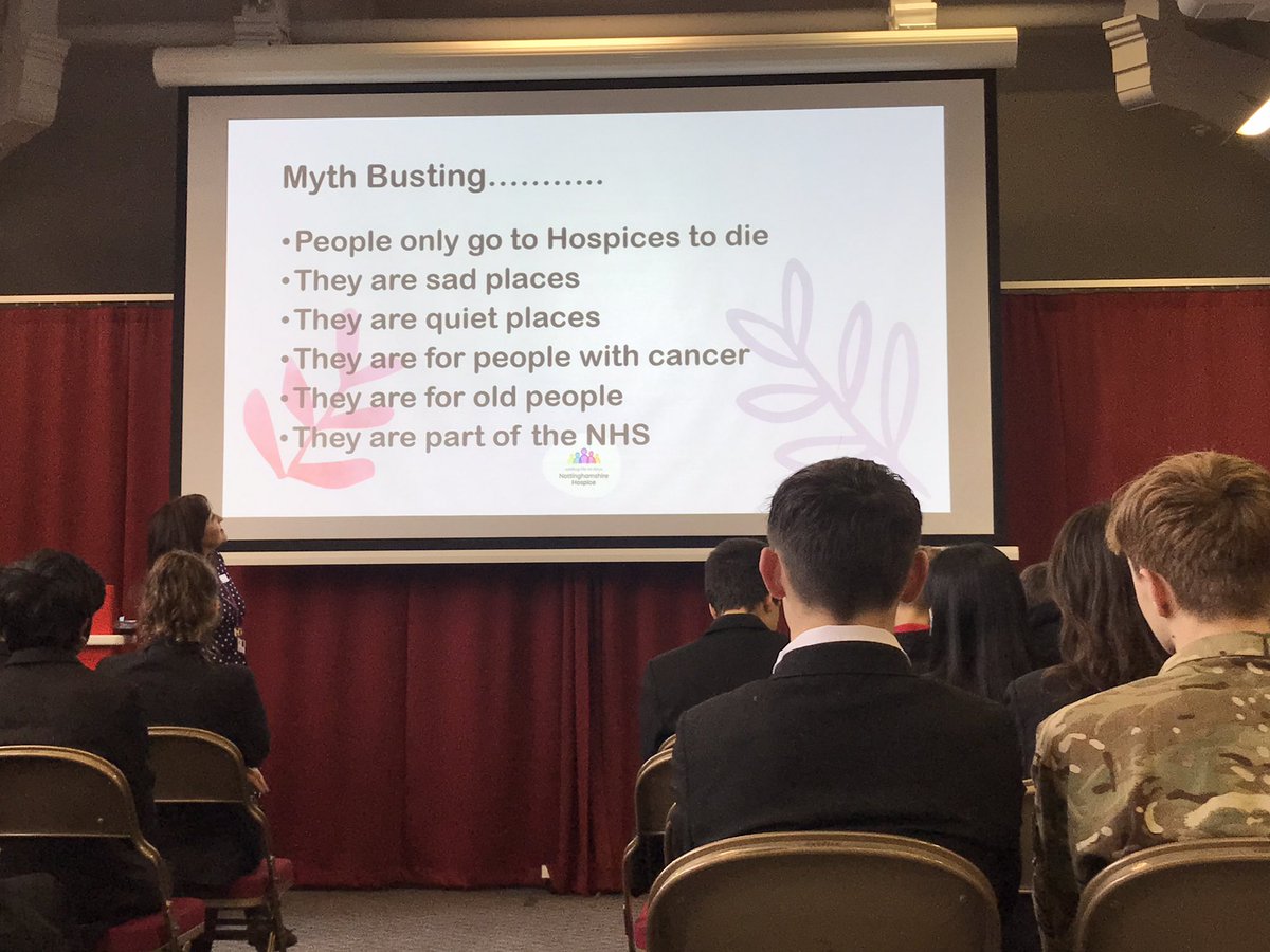 philethics_NHS's tweet photo. “There’s so much laughter” - @Year10_NHS @NottsHigh myth busted the work of hospices today with a super guest speaker @nottshospice #kindness #MakeADifference #community #fun #laughter https://t.co/y5kJEDLPXb