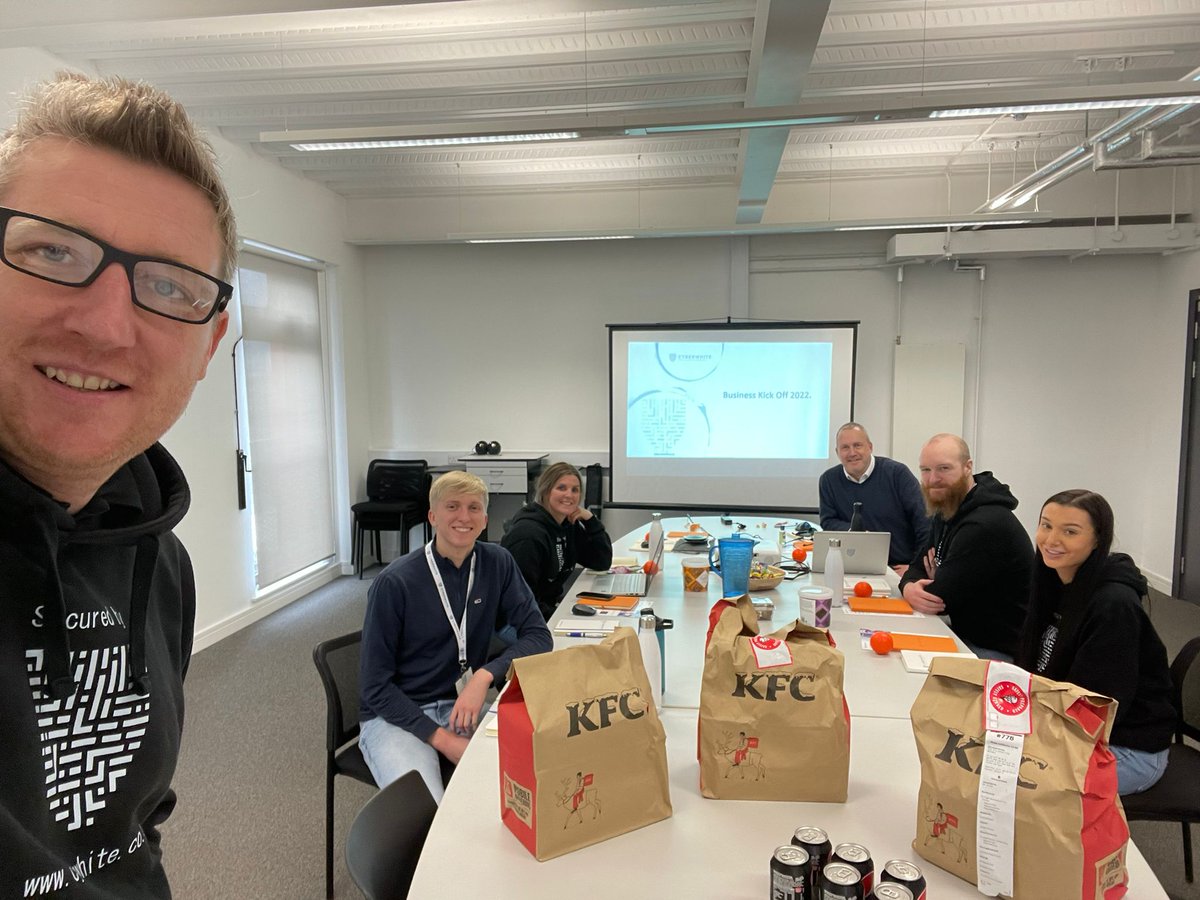 CyberWhiteLtd's tweet photo. A big thank you to @alertlogic  for sponsoring our lunch last Wednesday whilst we had our 2022 business kick-off 🙌 https://t.co/sbH3E7klVr