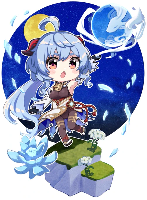 月下甘雨
#原神  #循々守月甘雨
(製作途中はツリーにて) 