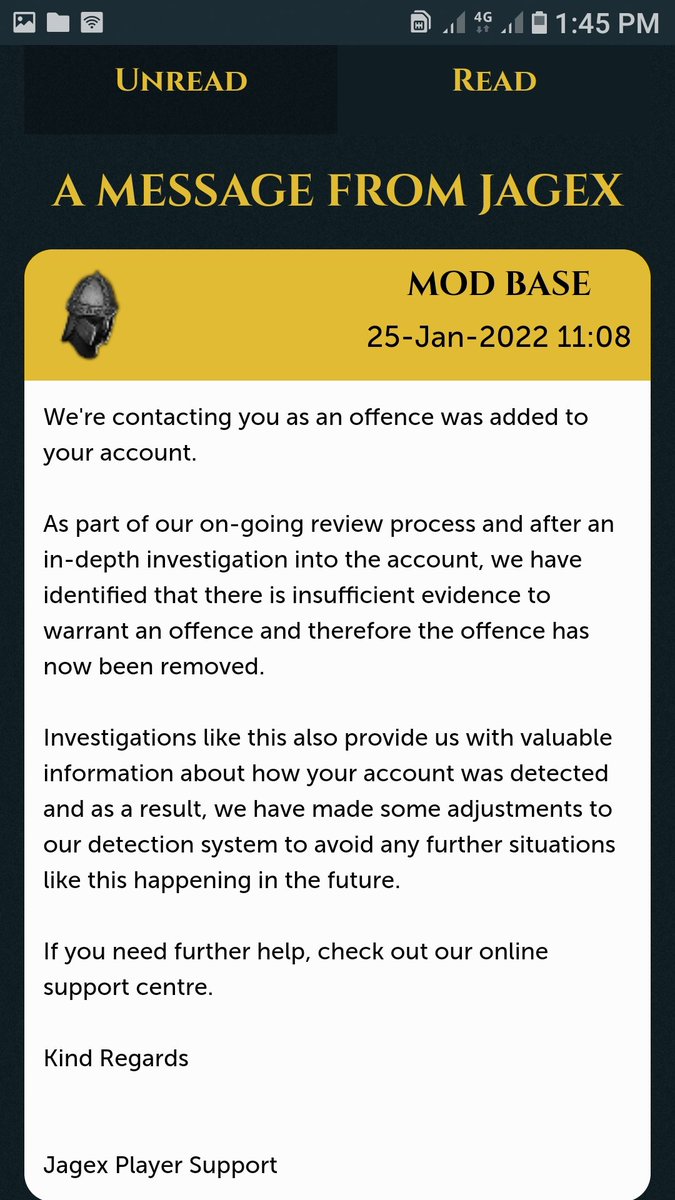 A7md_7osni's tweet photo. @JagexAsh  @JagexTyran  @JagexSupport  @OSRSJagexHelp @RSSupport 

Again what do you call this and your site can't help me to remove that quashed ban from my account.  
I must get this shit out of my account history because its your fault. https://t.co/FNpVbL6Rcj